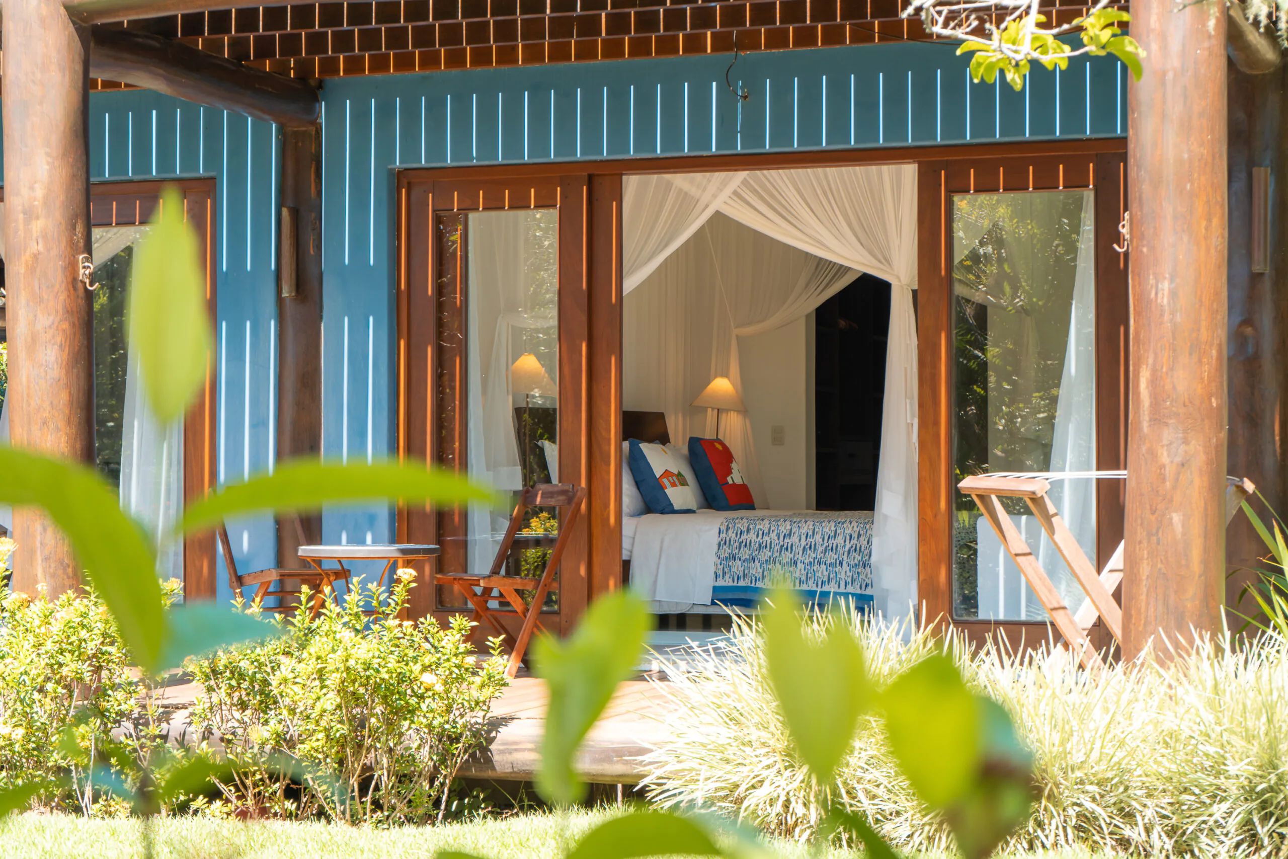 Patimirim Casa Azul - suite en planta baja abierta al jardín